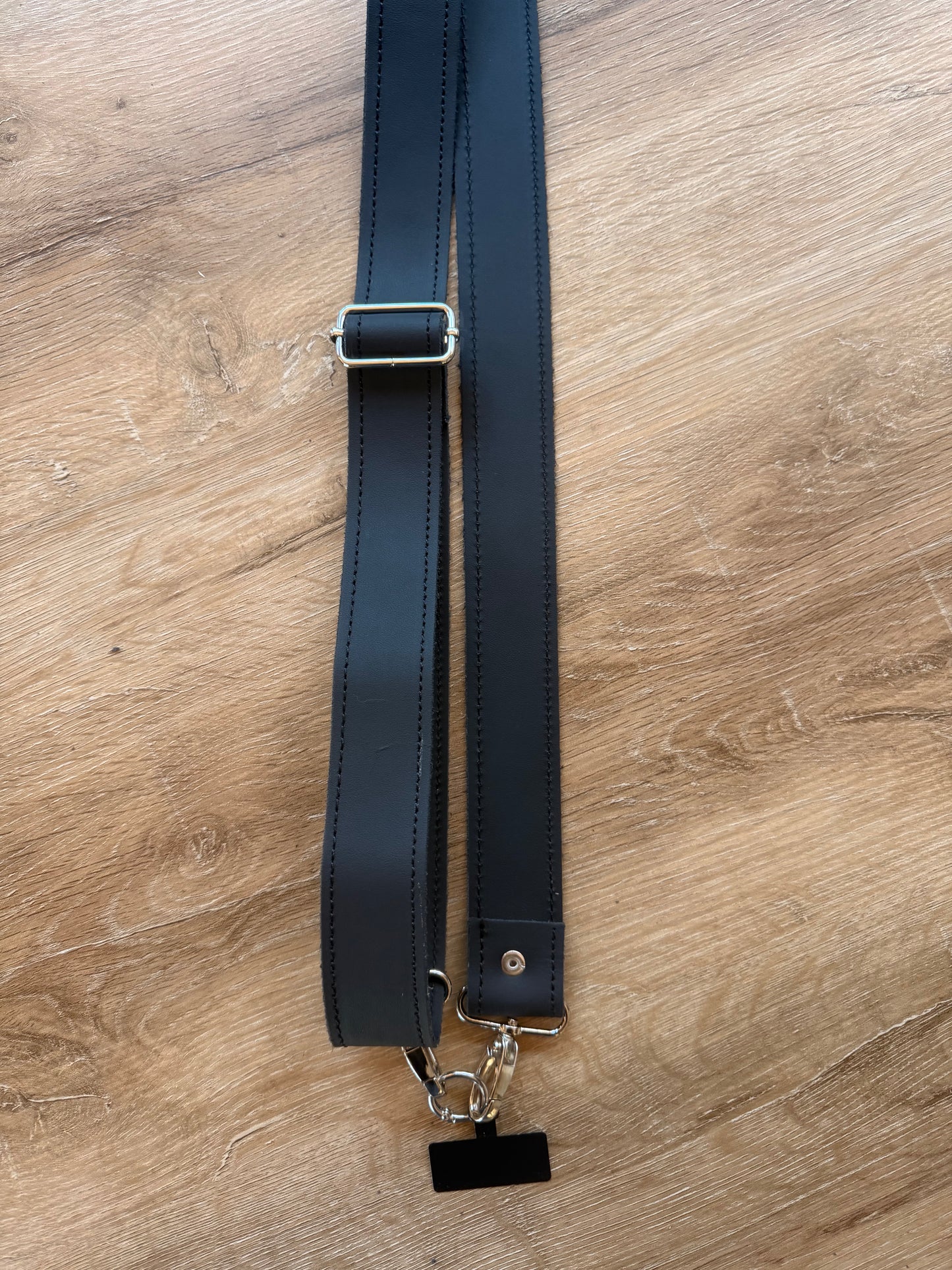 Genuine Leather Crossbody Phone
Strap - Midnight Black (3.8 cm) No Wallet