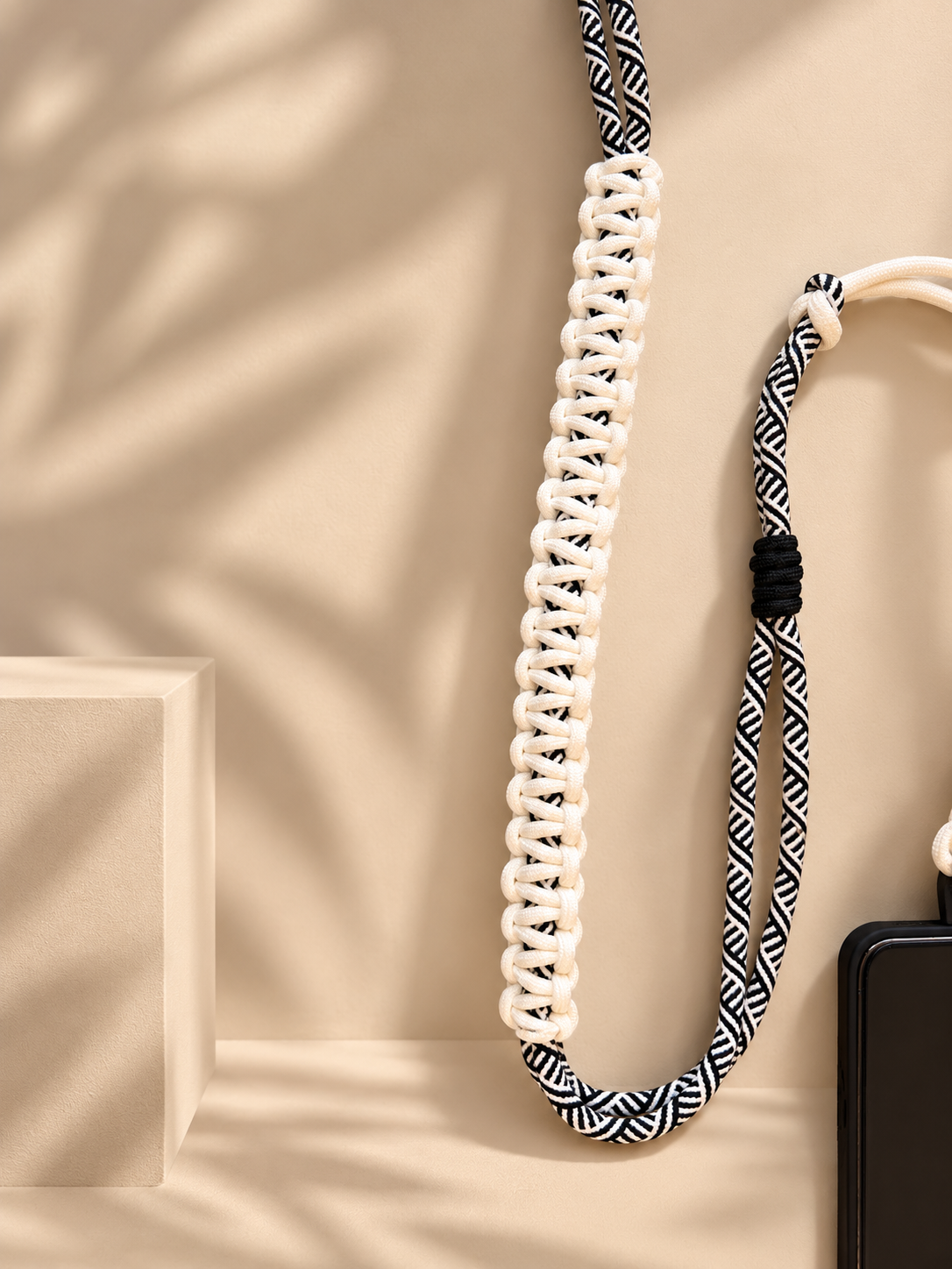 Zebra Luxe Macramé Strap