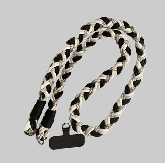 Braided Phone Lanyard - Black