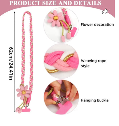 Phone Lanyard Pink