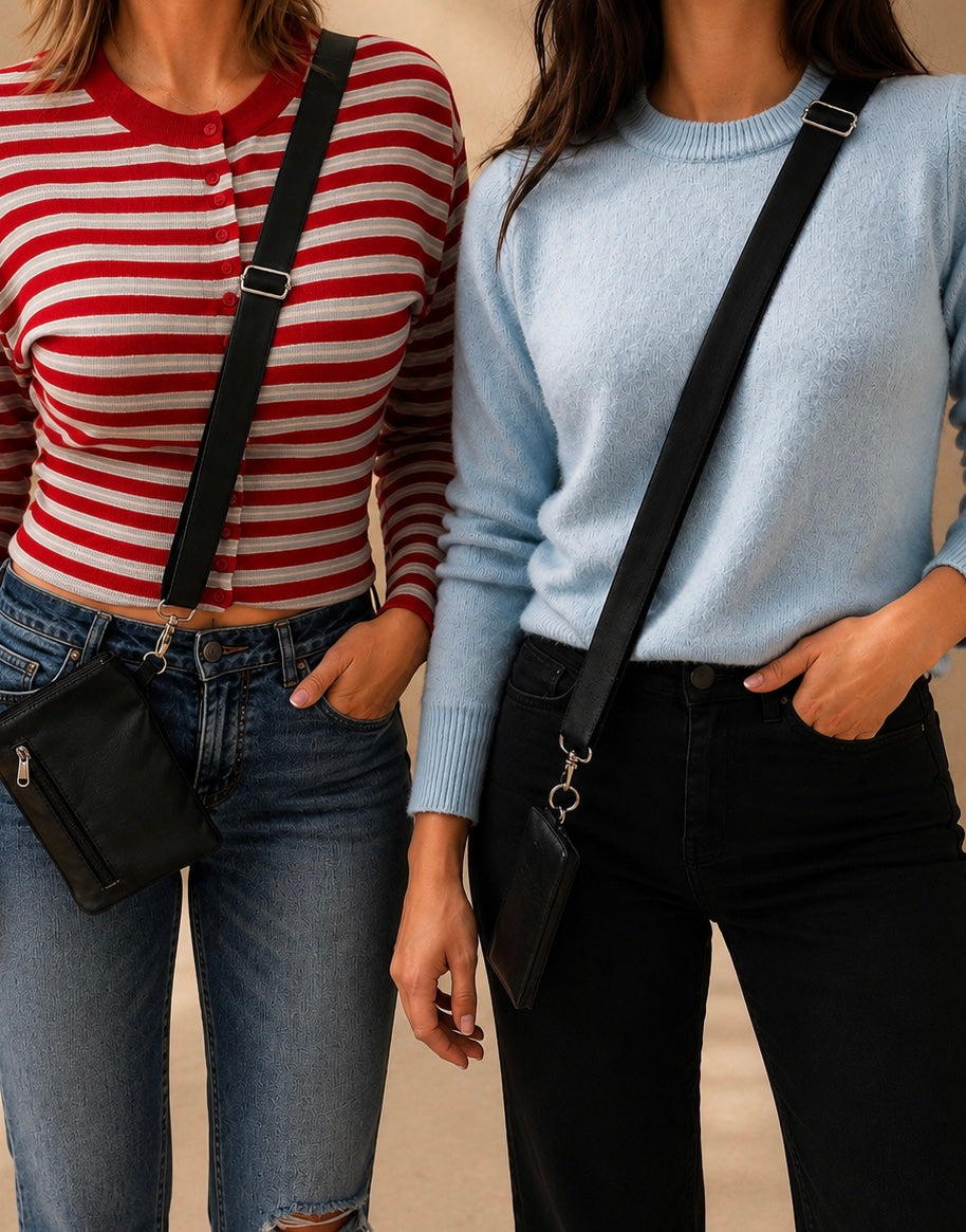The Everyday 2-in-1 Genuine Leather Crossbody Strap
