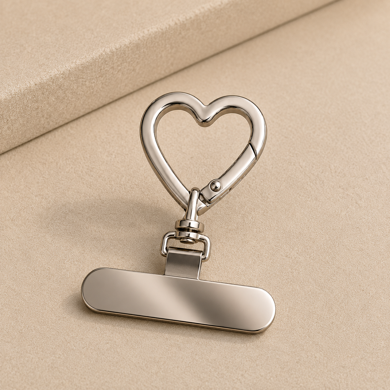 Snap Chic Silver Heart Connector