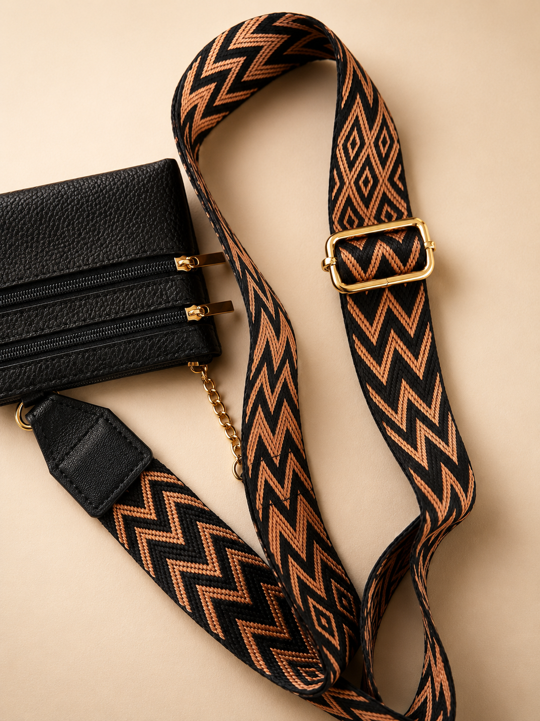 Crossbody Phone Strap with Wallet - Mocha Muse