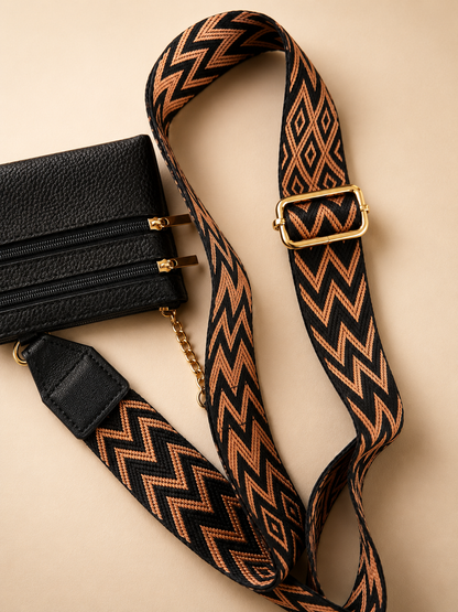 Crossbody Phone Strap with Wallet - Mocha Muse