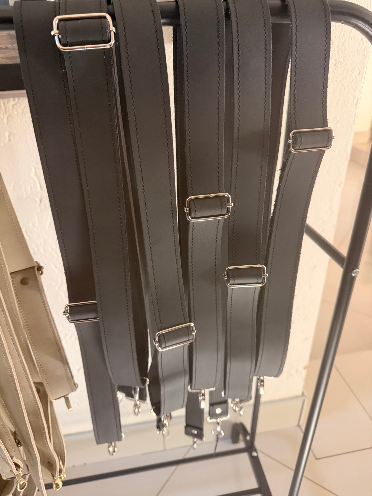 Genuine Leather Crossbody Phone
Strap - Midnight Black (3.8 cm) No Wallet