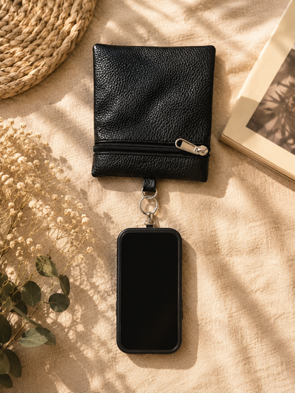 Genuine Leather Crossbody
Strap & Pouch