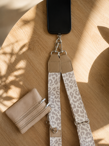 Champagne Leopard Strap + Wallet