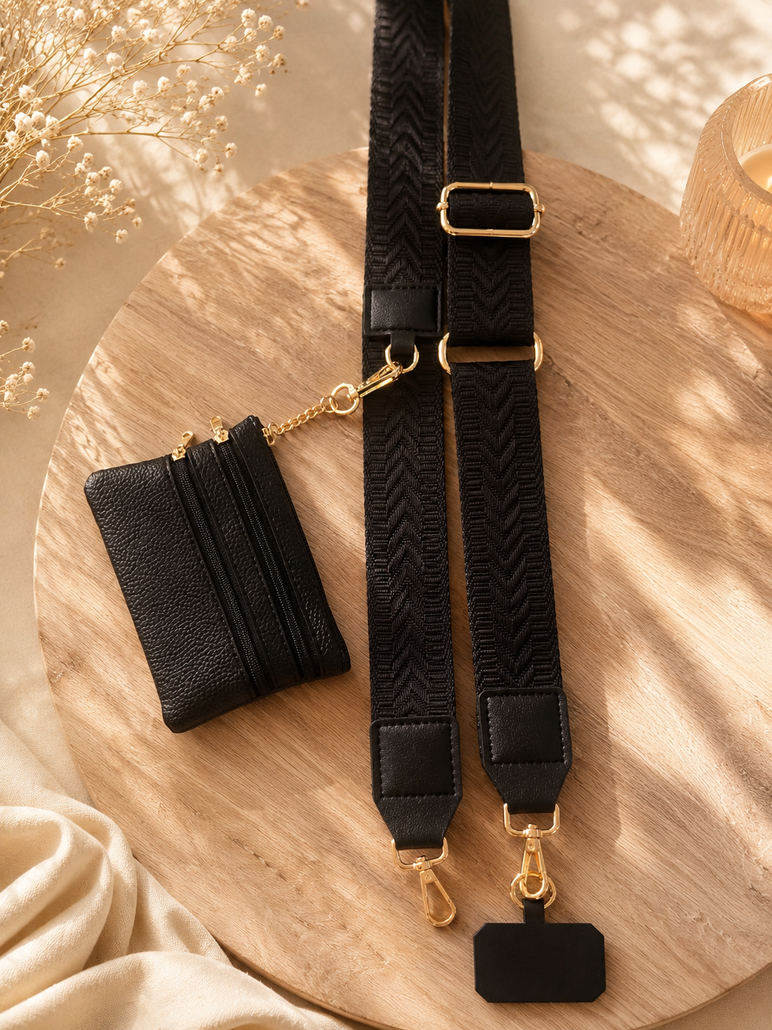 Luxe Noir Gold Edition Strap + Wallet