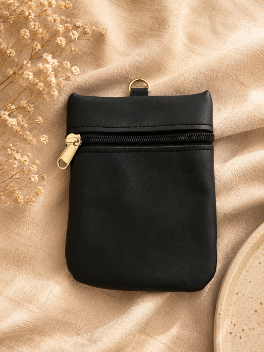 Handmade Genuine Leather
Detachable Wallet - Black