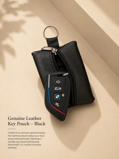 Midnight Genuine Leather Key Pouch