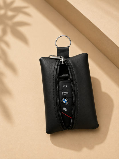 Midnight Genuine Leather Key Pouch