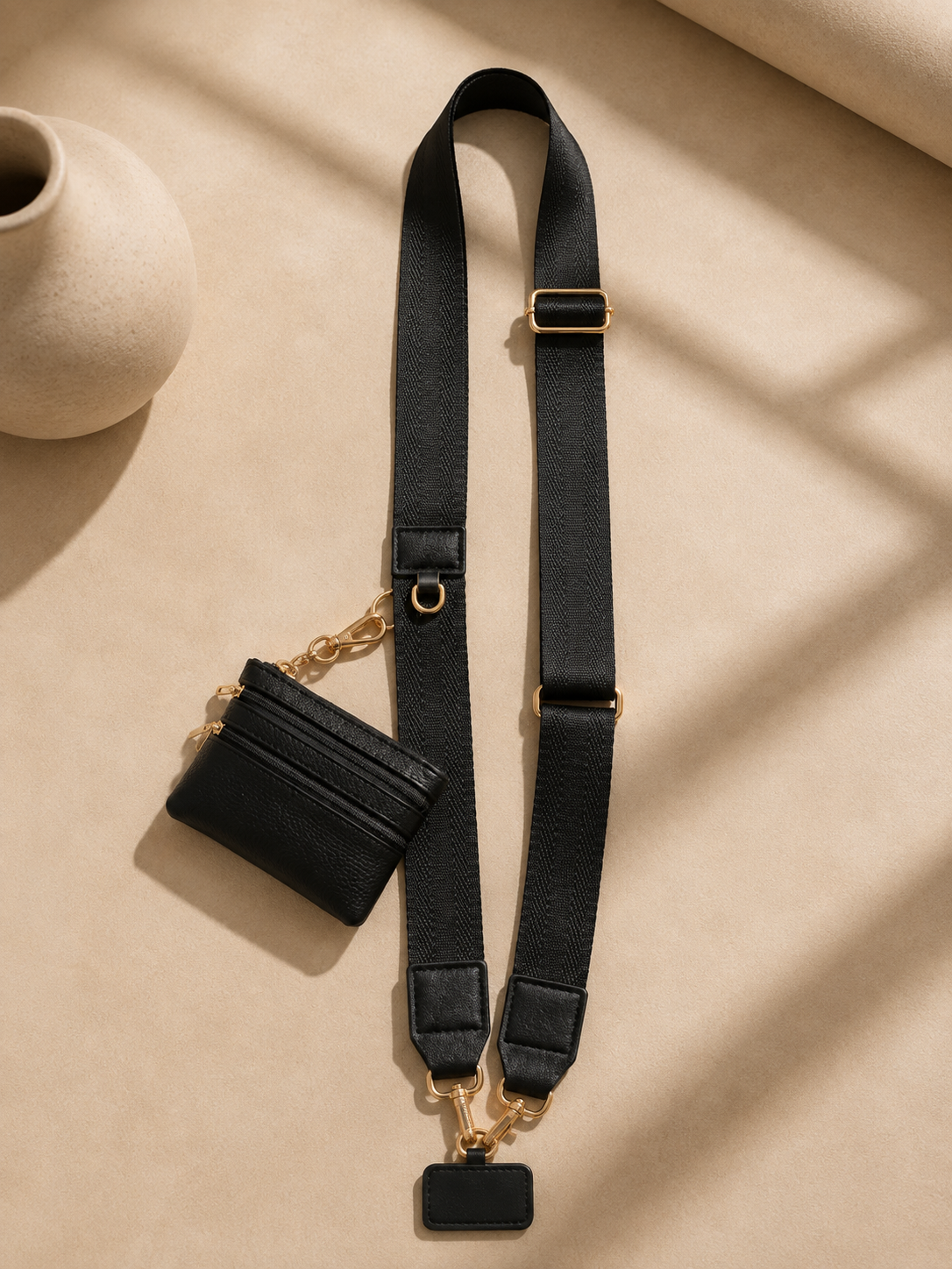 Black Essential Strap + Wallet