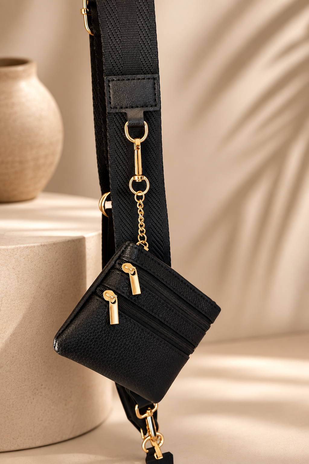 Black Essential Strap + Wallet