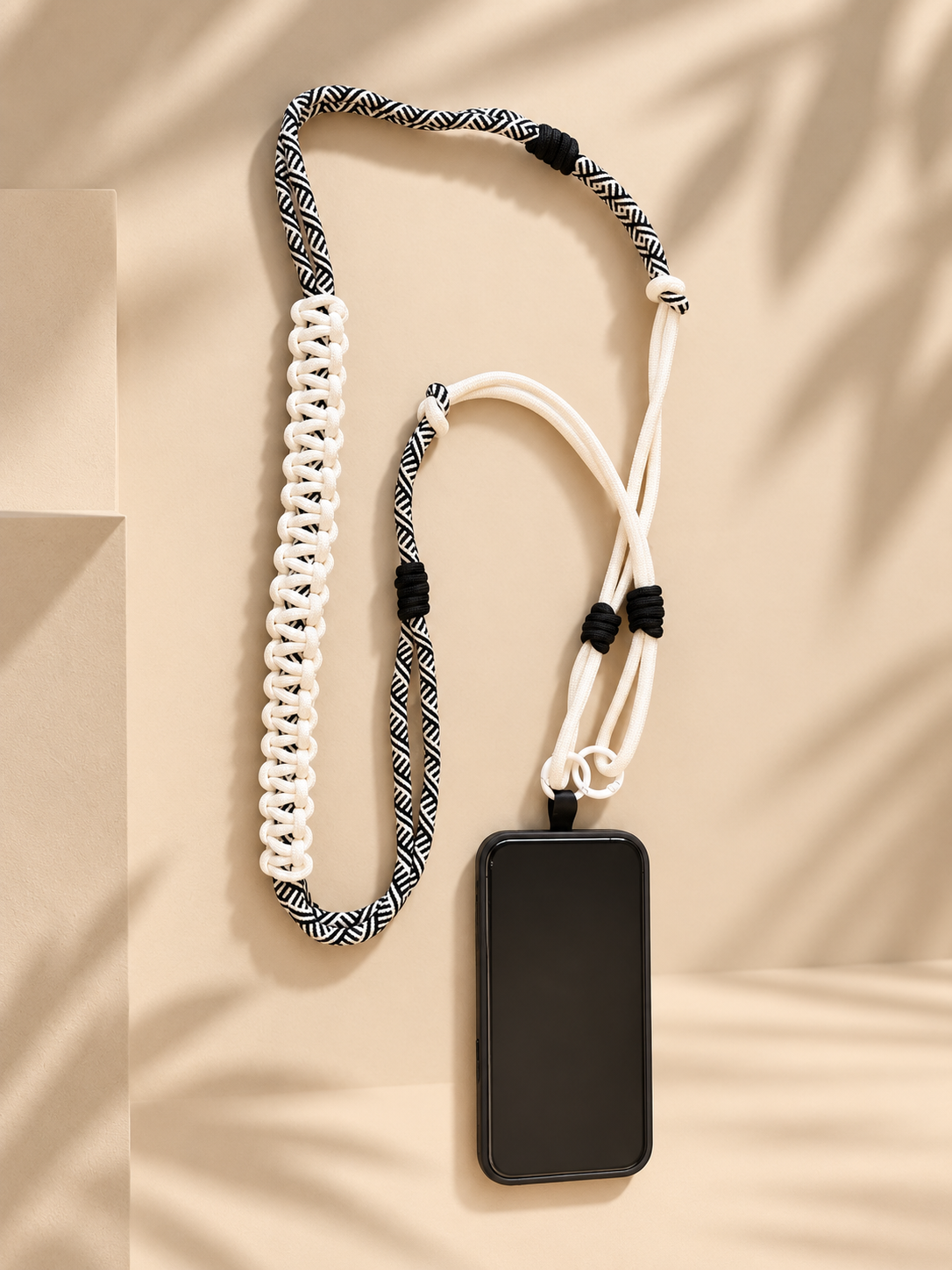 Zebra Luxe Macramé Strap