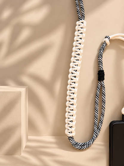 Zebra Luxe Macramé Strap