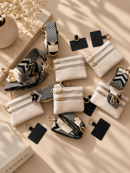 Ivory Luxe Strap + Wallet