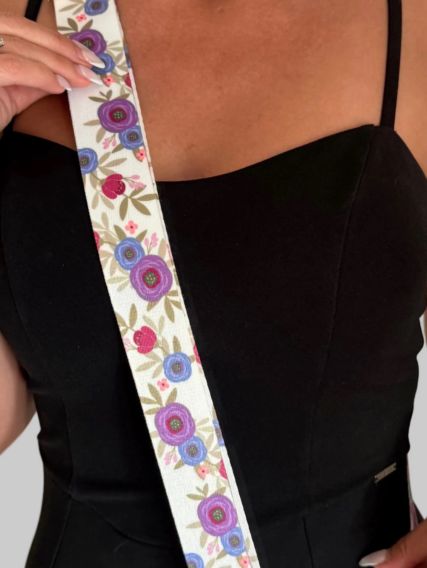 Crossbody Phone Strap - Lavender bloom (No Wallet)