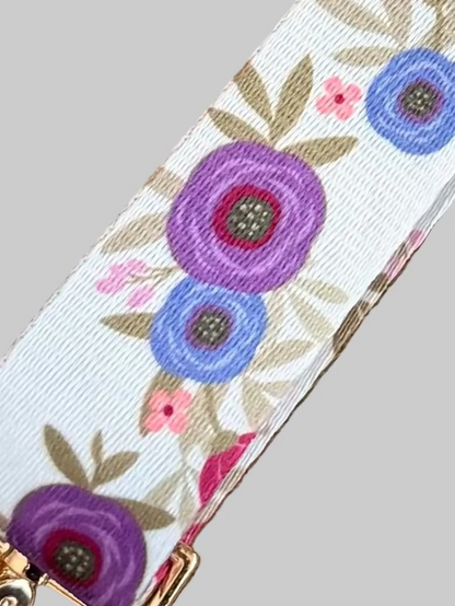 Crossbody Phone Strap - Lavender bloom (No Wallet)